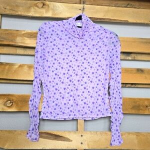 Floral Purple Women's Top Size:M